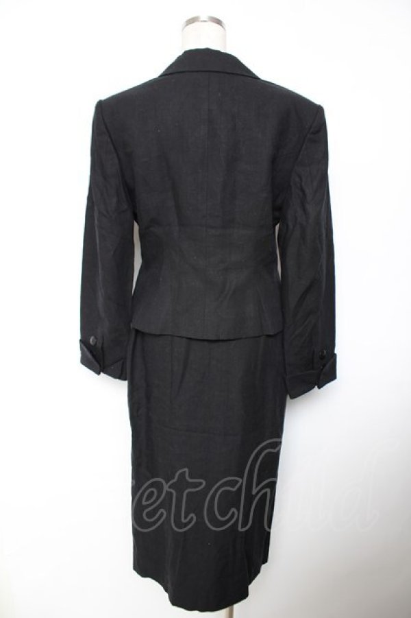 画像2: INGEBORG / 麻使いセットアップ  黒 Y-25-12-01-074-LO-JA-SZ-ZY (2)