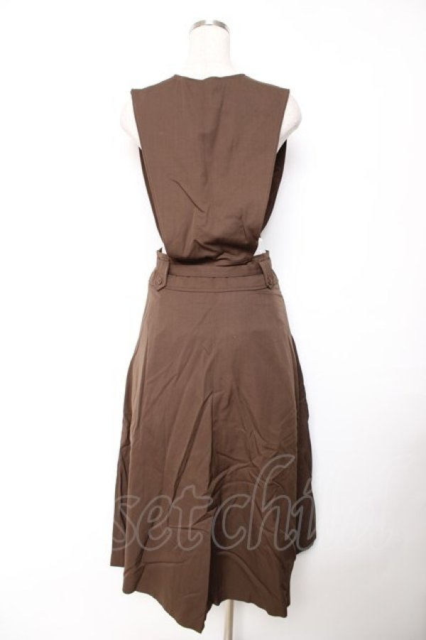 画像2: INGEBORG / ベルト付きジャンパースカート F ブラウン Y-25-12-01-076-LO-OP-SZ-ZY (2)