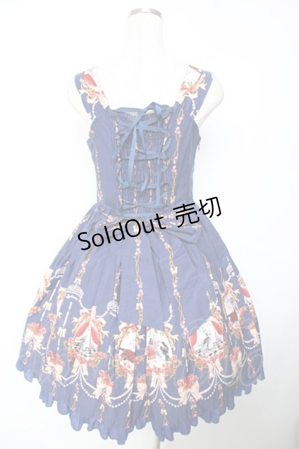 画像2: 嬰梵塔.Infanta / 白雪姫ジャンパースカートセット M 紺 Y-25-12-01-077-LO-OP-SZ-ZY (2)