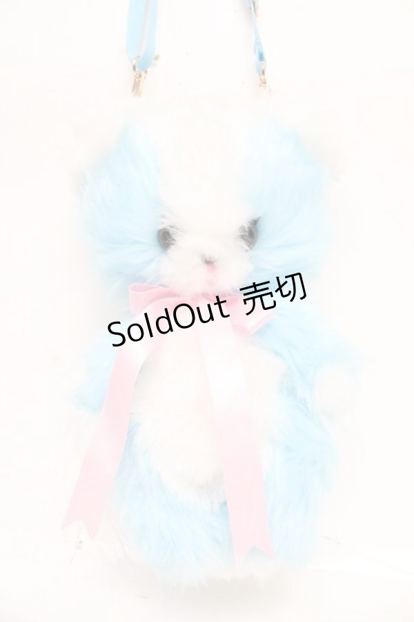 画像1: Angelic Pretty / ぽっぽBEARぬいぐるみポーチ  サックス Y-25-12-01-014-AP-BG-SZ-ZY (1)