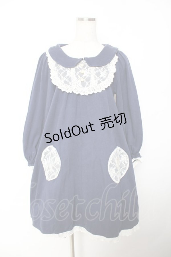 画像1: BABY, THE STARS SHINE BRIGHT / Happy Easter カットワンピース  紺 Y-25-12-01-080-BA-OP-SZ-ZY (1)