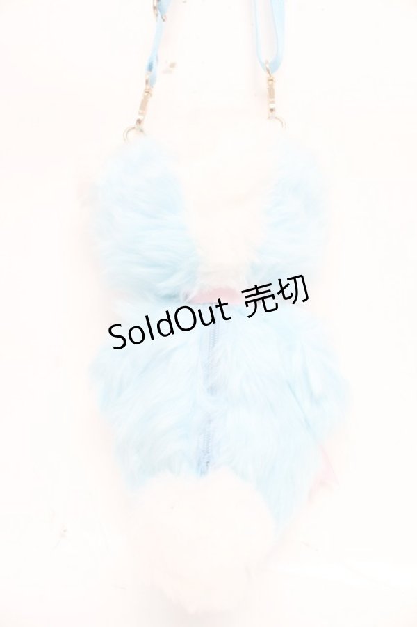 画像2: Angelic Pretty / ぽっぽBEARぬいぐるみポーチ  サックス Y-25-12-01-014-AP-BG-SZ-ZY (2)