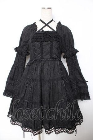 画像: BABY, THE STARS SHINE BRIGHT / はわせドールワンピース&ヘッドドレスセット  黒×黒 Y-25-12-01-081-BA-OP-SZ-ZY