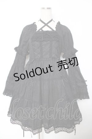 画像: BABY, THE STARS SHINE BRIGHT / はわせドールワンピース&ヘッドドレスセット  黒×黒 Y-25-12-01-081-BA-OP-SZ-ZY