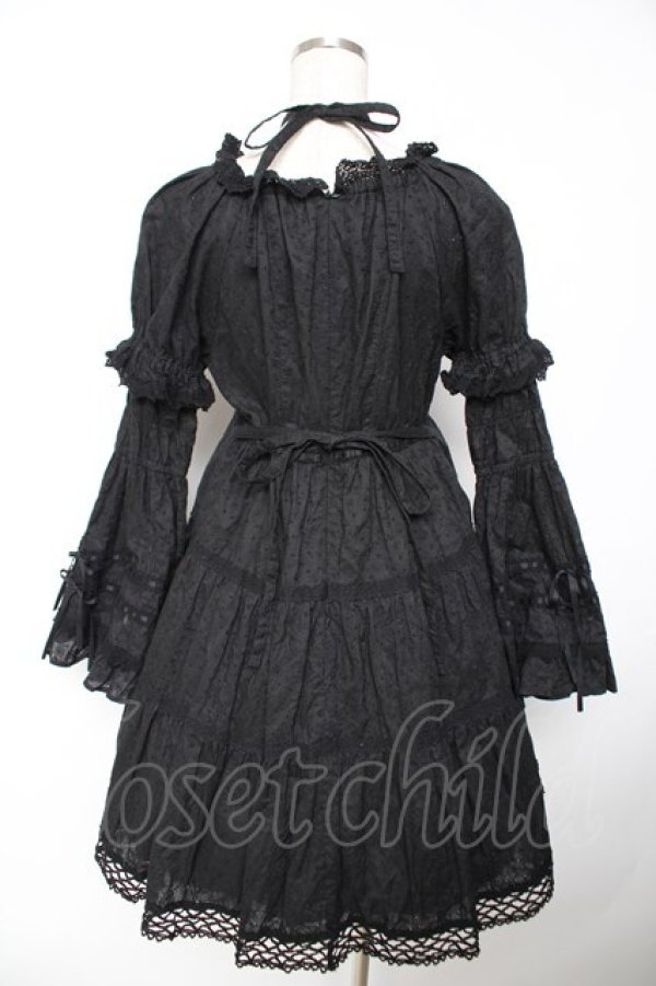 画像2: BABY, THE STARS SHINE BRIGHT / はわせドールワンピース&ヘッドドレスセット  黒×黒 Y-25-12-01-081-BA-OP-SZ-ZY (2)