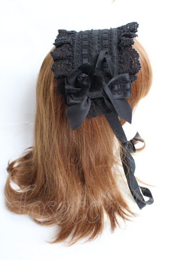 画像9: BABY, THE STARS SHINE BRIGHT / はわせドールワンピース&ヘッドドレスセット  黒×黒 Y-25-12-01-081-BA-OP-SZ-ZY (9)