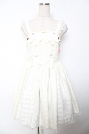 画像: Angelic Pretty / トッピングシュガージャンパースカート  アイボリー Y-25-12-01-083-AP-OP-SZ-ZY