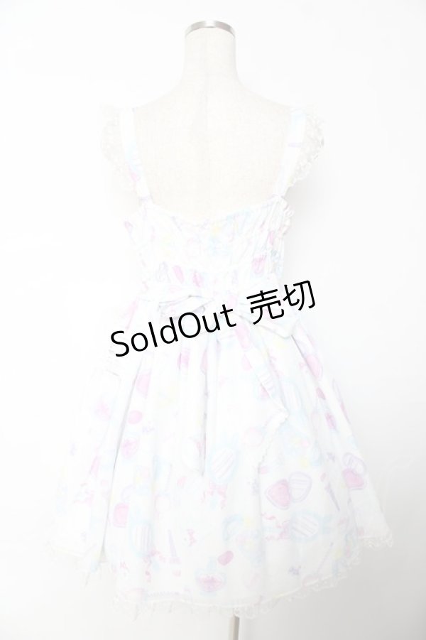 画像2: Angelic Pretty / Fluffy Puff Bunnyジャンパースカート  ホワイト Y-25-12-01-086-AP-OP-SZ-ZY (2)