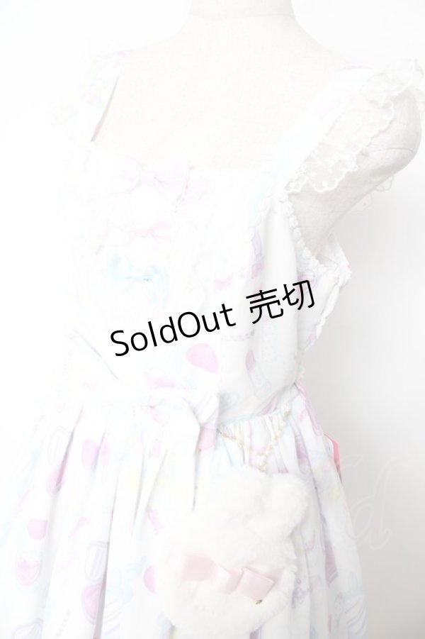 画像3: Angelic Pretty / Fluffy Puff Bunnyジャンパースカート  ホワイト Y-25-12-01-086-AP-OP-SZ-ZY (3)
