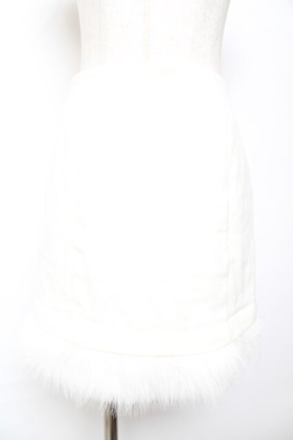 画像1: michellMacaron / 裾ファースカート XS アイボリー Y-25-12-01-089-LO-SK-SZ-ZY (1)