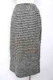画像2: INGEBORG / 千鳥柄ウールスカート  黒 Y-25-12-01-101-LO-SK-SZ-ZY (2)