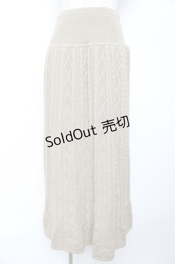 画像1: PINK HOUSE / 編みニットスカート  カーキ Y-25-12-01-102-LO-SK-SZ-ZY (1)