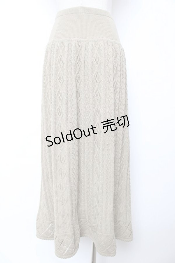 画像2: PINK HOUSE / 編みニットスカート  カーキ Y-25-12-01-102-LO-SK-SZ-ZY (2)