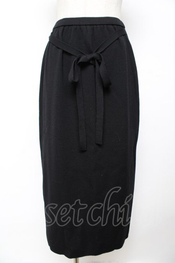 画像1: INGEBORG / ニットスカート  黒 Y-25-12-01-106-LO-SK-SZ-ZY (1)