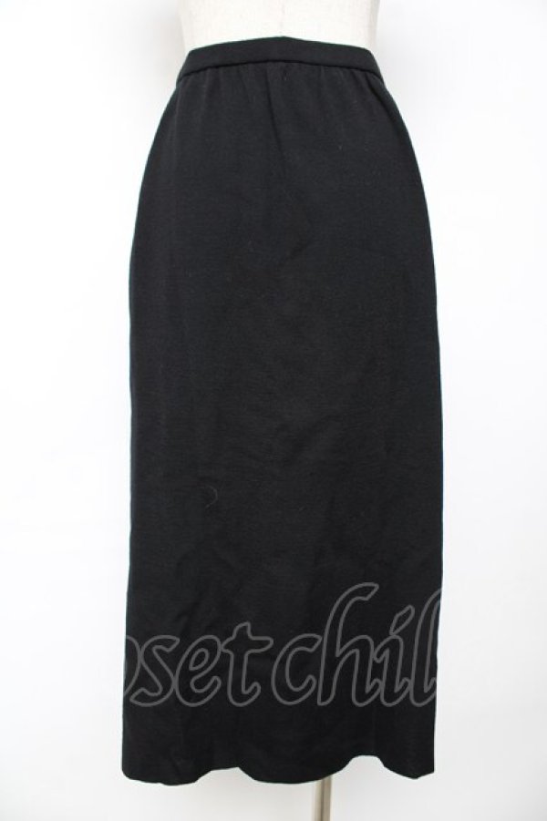 画像2: INGEBORG / フロントボタンニットスカート F 黒 Y-25-12-01-110-LO-SK-SZ-ZY (2)