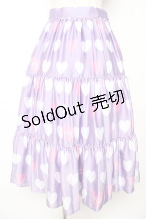 画像: Angelic Pretty / 【渋谷限定】Dolly Heartティアードスカート  ラベンダー Y-25-12-01-111-AP-SK-SZ-ZY