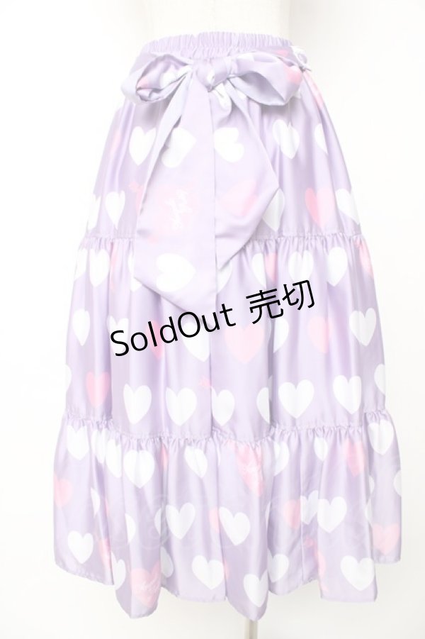画像2: Angelic Pretty / 【渋谷限定】Dolly Heartティアードスカート  ラベンダー Y-25-12-01-111-AP-SK-SZ-ZY (2)
