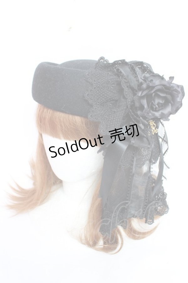 画像1: ALICE and the PIRATES / Brilliant Notice〜華麗なる怪盗団からの予告状〜トーク帽  黒 Y-25-12-01-018-PA-AC-SZ-ZY (1)