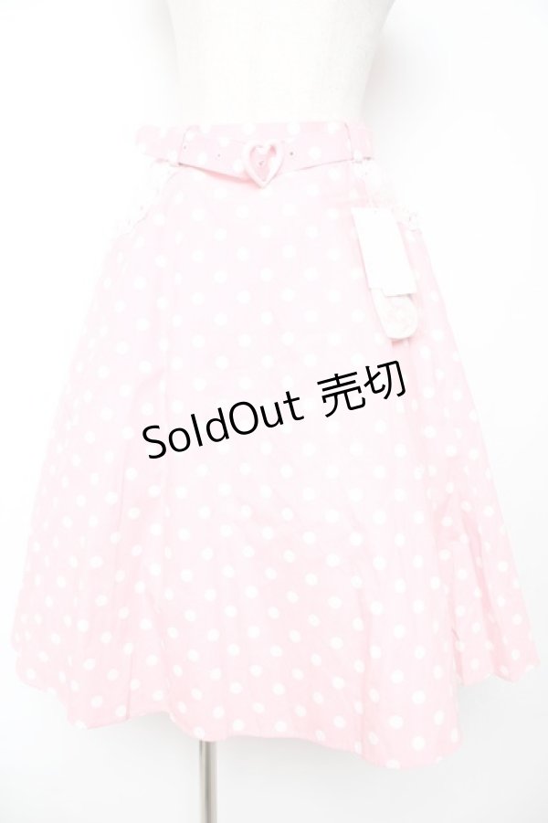 画像1: Angelic Pretty / Milkshakeドットサーキュラースカート  ピンク Y-25-12-01-113-AP-SK-SZ-ZY (1)