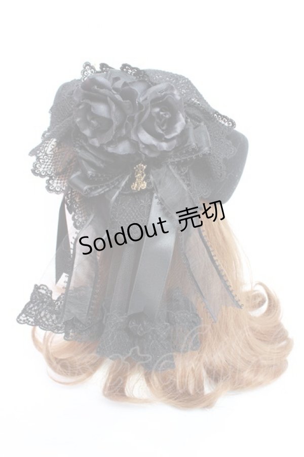 画像2: ALICE and the PIRATES / Brilliant Notice〜華麗なる怪盗団からの予告状〜トーク帽  黒 Y-25-12-01-018-PA-AC-SZ-ZY (2)