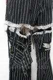 画像4: MAD / レッグカバー付きストライプパンツ M 黒 Y-25-12-01-115-PU-PA-SZ-ZY (4)