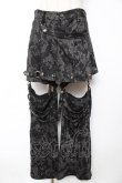 画像1: SEX POT ReVeNGe / フラップ付きレッグカバーパンツ M 黒×グレー Y-25-12-01-116-SP-PA-SZ-ZY (1)