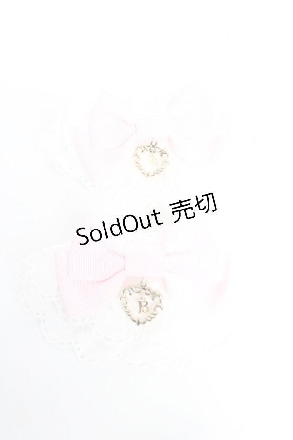 画像1: BABY, THE STARS SHINE BRIGHT / うさくみゃちゃんレースのお袖とめ  オフ白×ピンク Y-25-12-01-002-BA-ZA-SZ-ZY (1)