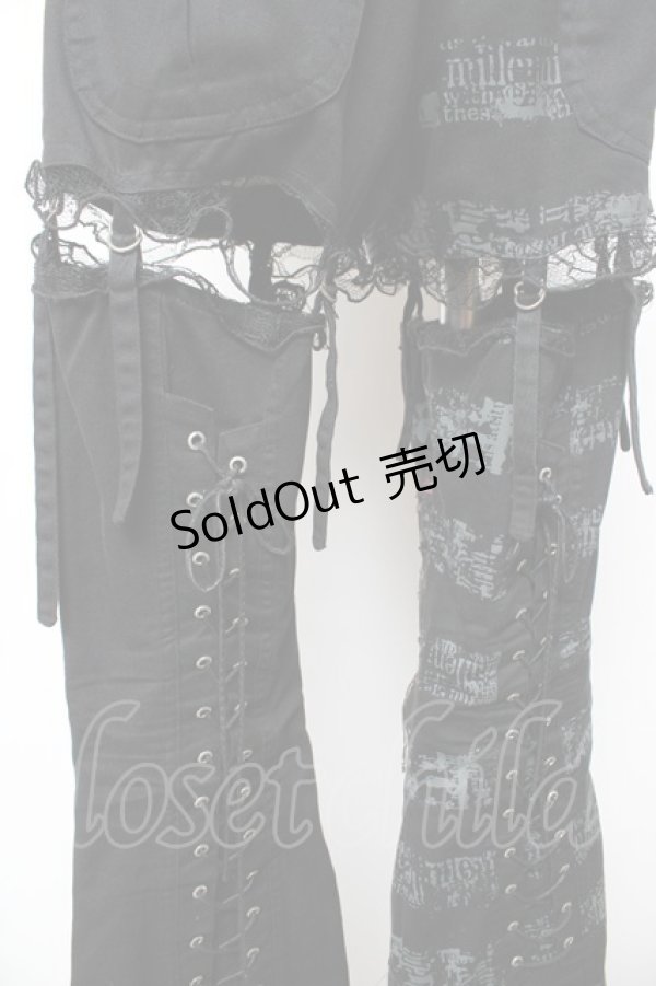 画像5: MAD / レッグカバー付きパンツ M 黒 Y-25-12-01-117-PU-PA-SZ-ZY (5)