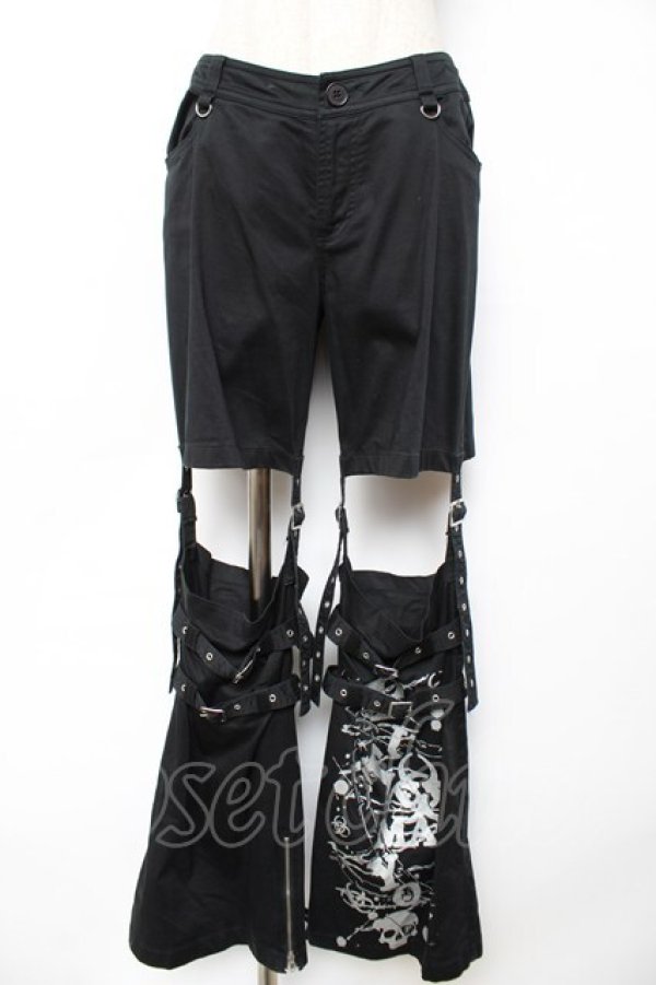 画像1: PUTUMAYO / ボンテージパンツ  黒×シルバー Y-25-12-01-119-PT-PA-SZ-ZY (1)