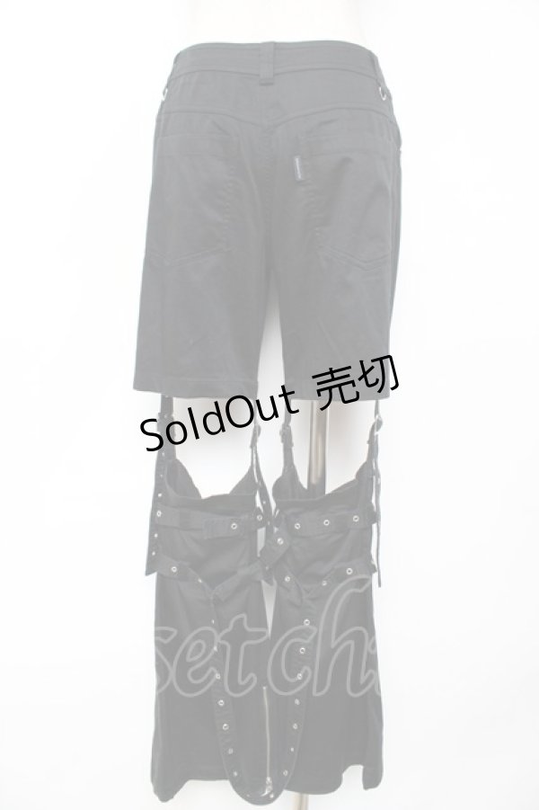 画像2: PUTUMAYO / ボンテージパンツ  黒×シルバー Y-25-12-01-119-PT-PA-SZ-ZY (2)