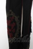 画像3: Ozz Croce / サイド編み上げ刺繍入りフレアパンツ  黒 Y-25-12-01-123-OO-PA-SZ-ZY (3)