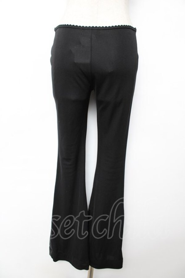 画像2: Ozz On / 裾フロッキーフレアレギパン M 黒 Y-25-12-01-128-OO-PA-SZ-ZY (2)