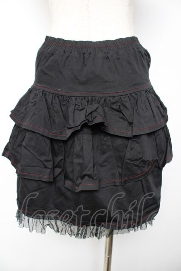 画像2: PUTUMAYO / チェーン付きフリルスカート  黒 Y-25-12-01-131-PT-SK-SZ-ZY (2)