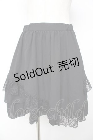 画像: MIHO MATSUDA / フリルスカート  黒 Y-25-12-01-134-GO-SK-SZ-ZY