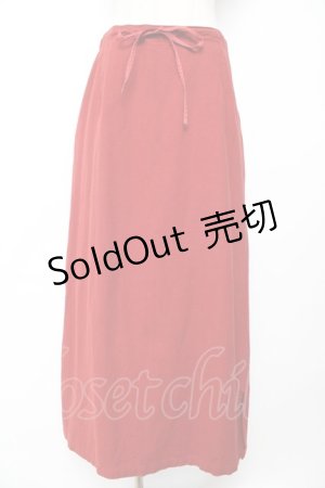 画像: powder / サイドスリットロングスカート F 赤 Y-25-12-01-142-LO-SK-SZ-ZY