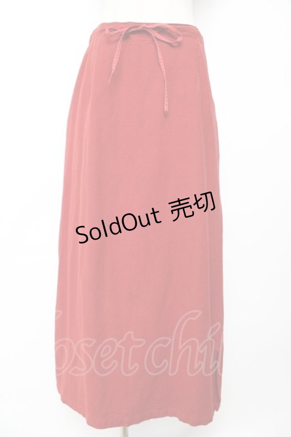 画像1: powder / サイドスリットロングスカート F 赤 Y-25-12-01-142-LO-SK-SZ-ZY (1)