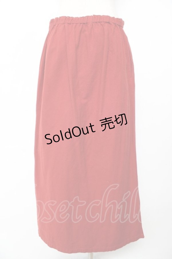 画像2: powder / サイドスリットロングスカート F 赤 Y-25-12-01-142-LO-SK-SZ-ZY (2)