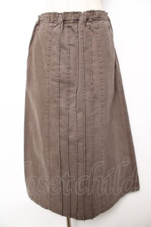 画像: powder / タック入りロングスカート F チャコール Y-25-12-01-144-LO-SK-SZ-ZY