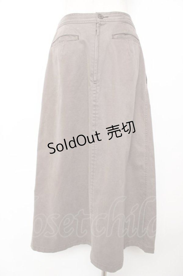 画像2: powder / タック入りロングスカート F チャコール Y-25-12-01-144-LO-SK-SZ-ZT620 (2)