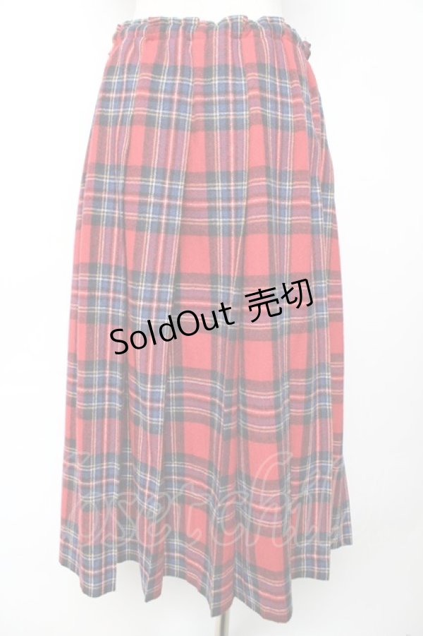 画像2: powder / タータンチェック柄スカート F 赤 Y-25-12-01-145-LO-SK-SZ-ZY (2)