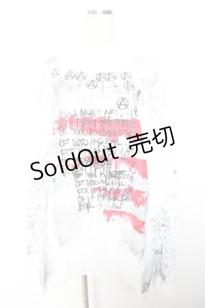 画像: h.ANARCHY / RAVRAGE Gauze Shirt  ホワイト Y-25-12-01-023-HN-BL-SZ-ZY