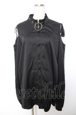 画像: KRY CLOTHING / TAIKYOKU-KENオフショル  黒 Y-25-12-01-027-EL-TO-SZ-ZY