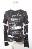 画像1: h.ANARCHY / 飛沫pt安ピンセパレートカットソー  黒 Y-25-12-01-029-HN-TO-SZ-ZY (1)