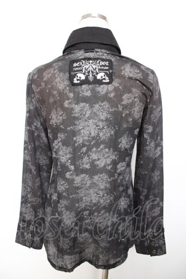 画像2: SEX POT ReVeNGe / 花柄ガーゼブラウス M 黒 Y-25-12-01-030-SP-BL-SZ-ZY (2)
