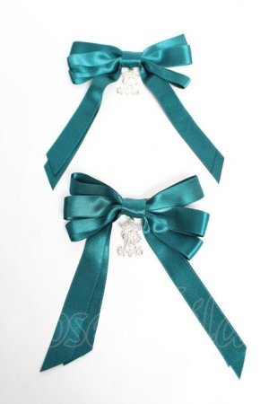 画像: ALICE and the PIRATES / サテンリボンの多重リボンクリップ  グリーン Y-25-12-01-004-PA-AC-SZ-ZY