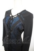 画像3: Ozz Croce / 蜘蛛の巣レース切替編み上げトップス  黒×青 Y-25-12-01-031-OO-TO-SZ-ZY (3)