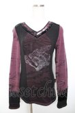画像1: Ozz oneste / メッシュレイヤードトップス  黒×紫 Y-25-12-01-032-OO-TO-SZ-ZY (1)