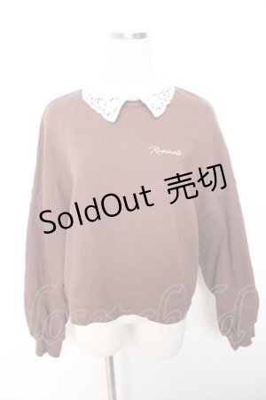 画像: INGNI / レース襟トレーナー  茶 Y-25-12-01-034-LO-TO-SZ-ZI