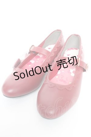 画像: m petit by misako / AMPUキティベルトパンプス LL 濃赤 Y-25-12-04-039-LO-SH-SZ-ZY