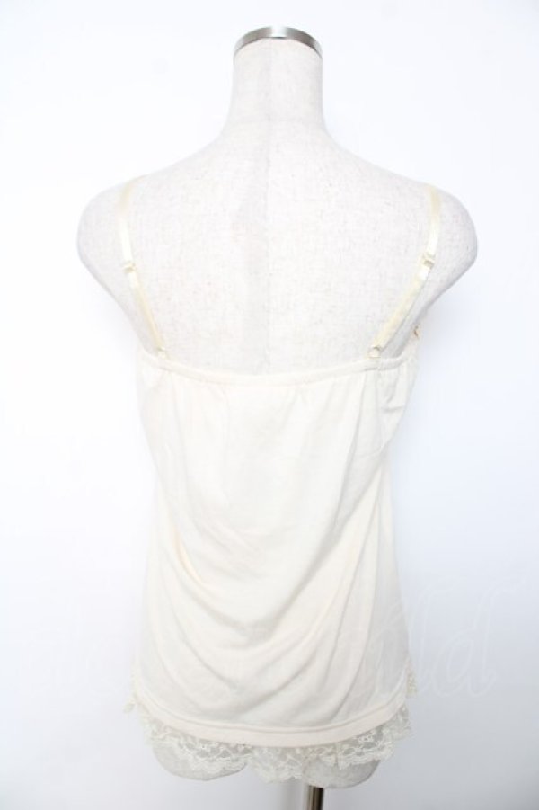 画像2: axes femme / リボンつきストラップキャミ M 生成り Y-25-12-04-041-AX-TO-SZ-ZY (2)